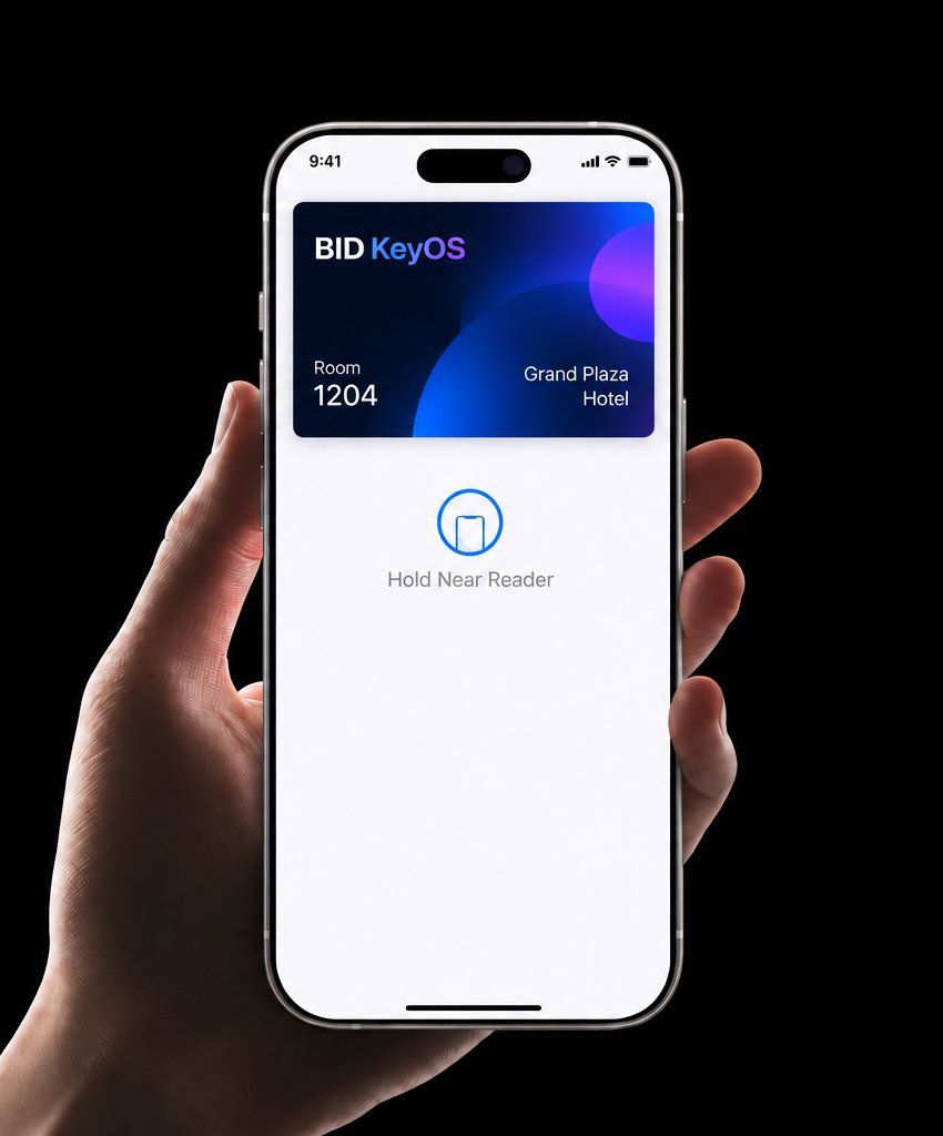 BID Key OS digital hotel key on iPhone